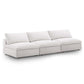 Modway Commix Down Filled Overstuffed 3-Piece Armless Sectional Sofa