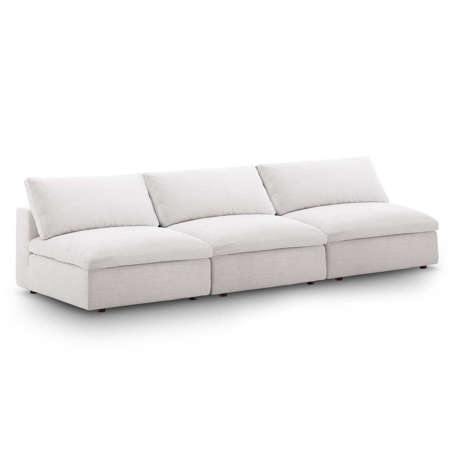 Modway Commix Down Filled Overstuffed 3-Piece Armless Sectional Sofa