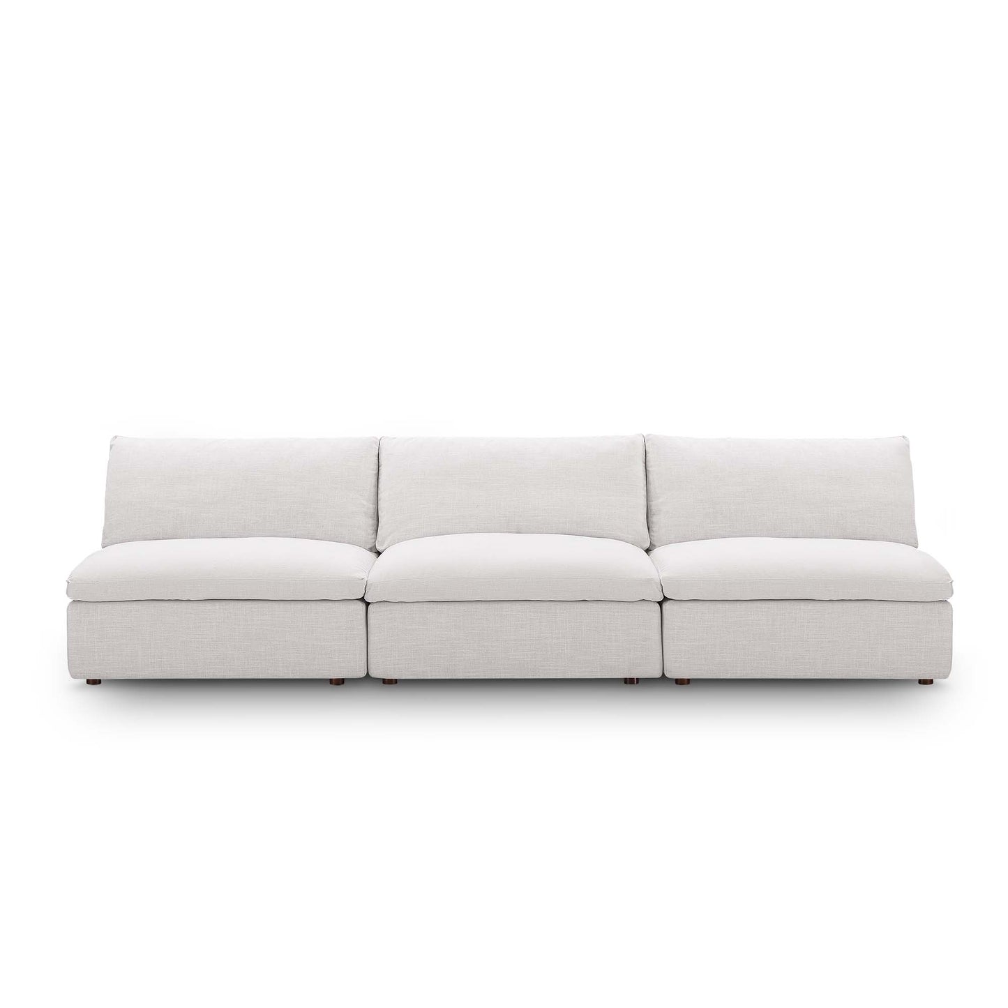 Modway Commix Down Filled Overstuffed 3-Piece Armless Sectional Sofa