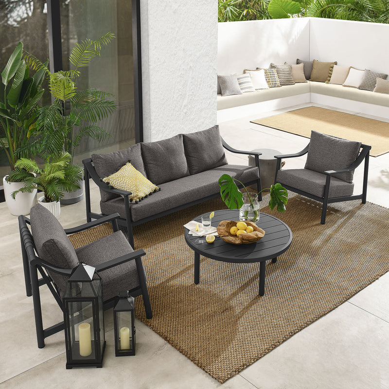 Terrace 4-Piece Outdoor Patio Aluminum Furniture Set by Modway | Sofa Set | Modishstore - 1