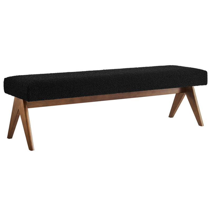 Lyra 63" Boucle Upholstered Bench by Modway | Benches | Modishstore - 2