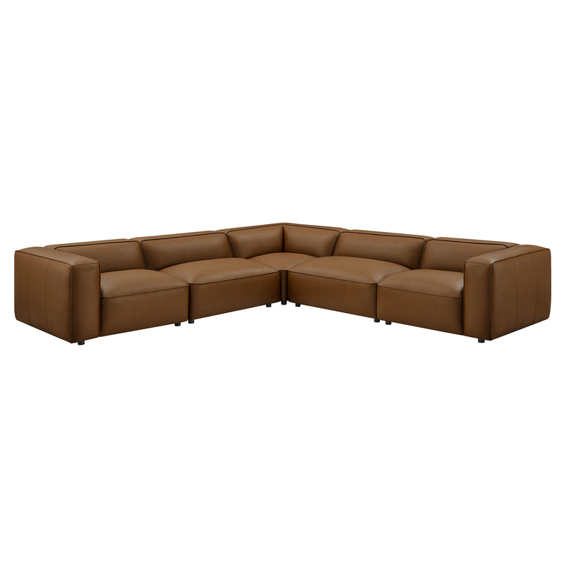Auren 5-Piece Upholstered Vegan Leather Modular L-Shaped Sofa by Modway | Sofa Set | Modishstore - 10