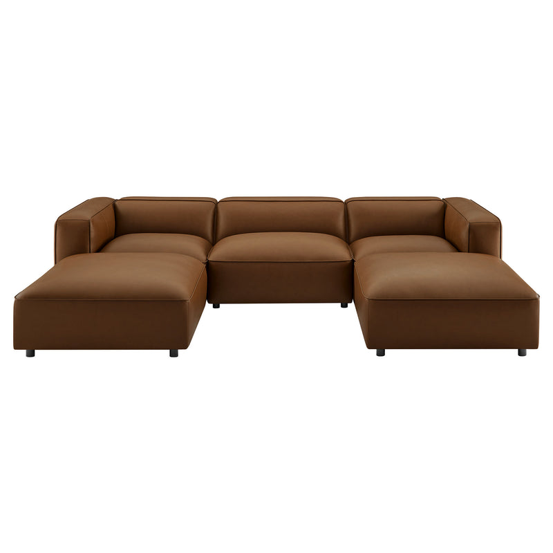 Auren 5-Piece Upholstered Vegan Leather Modular U-Shaped Sofa by Modway | Sofa Set | Modishstore - 10