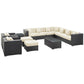 Modway Cohesion 11 Piece Outdoor Patio Sectional Set