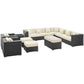 Modway Cohesion 11 Piece Outdoor Patio Sectional Set