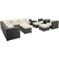 Modway Cohesion 11 Piece Outdoor Patio Sectional Set