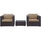 Modway Burrow 3 Piece Outdoor Patio Sofa Set