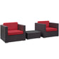 Modway Burrow 3 Piece Outdoor Patio Sofa Set