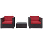 Modway Burrow 3 Piece Outdoor Patio Sofa Set