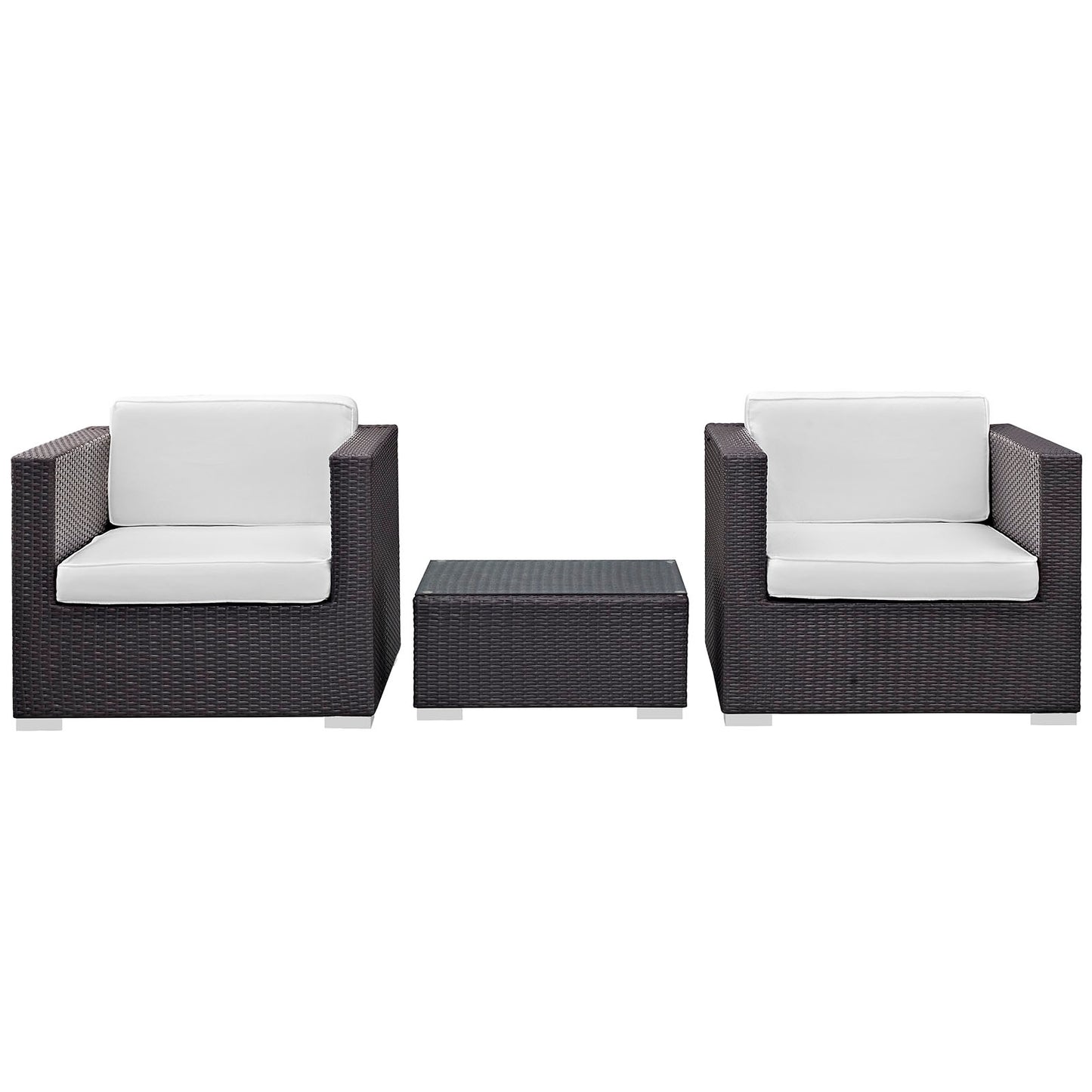 Modway Burrow 3 Piece Outdoor Patio Sofa Set