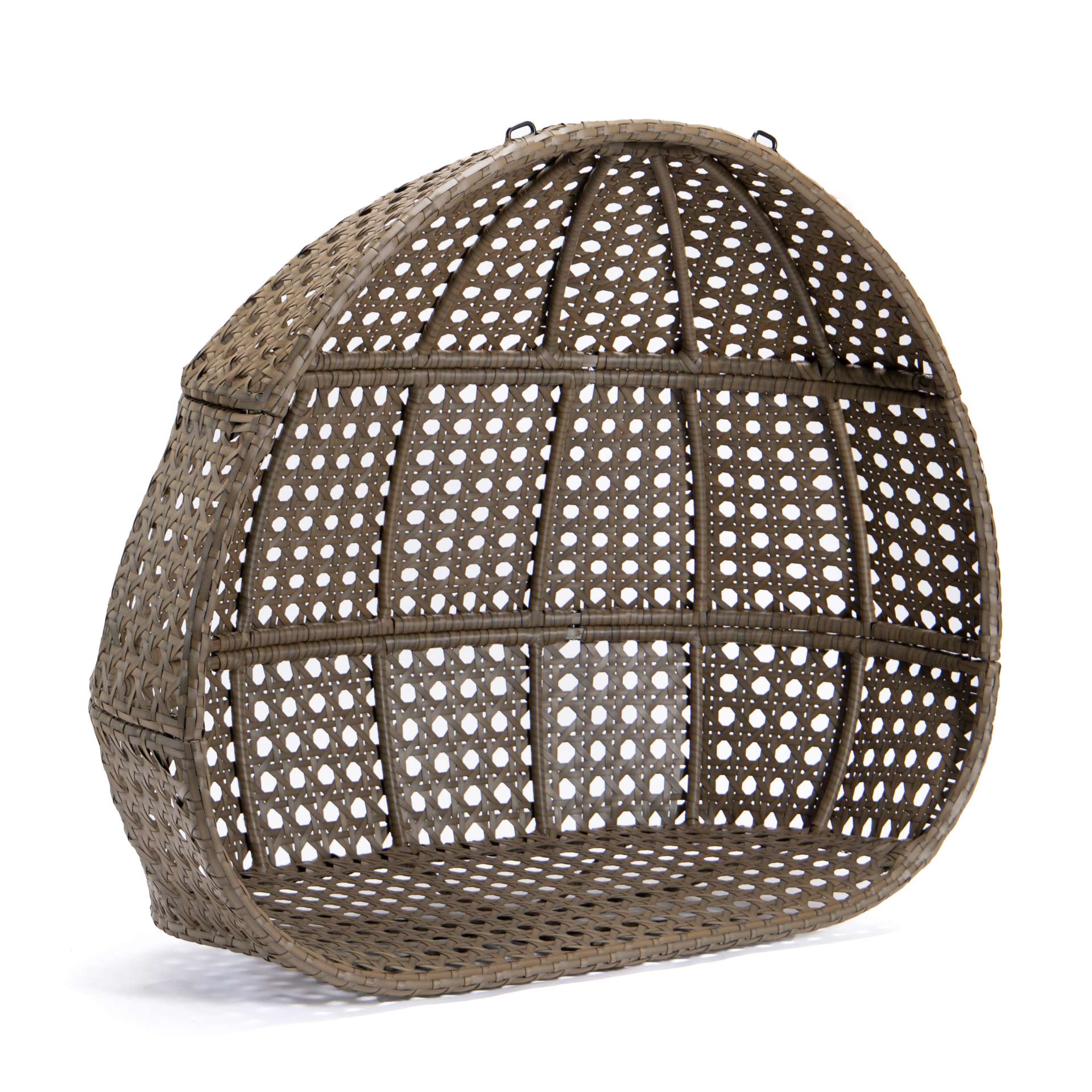 LeisureMod Wicker Hanging Double Egg Swing Chair  - EKDBG-57A | Outdoor Porch Swings | Modishstore - 8