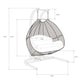 LeisureMod Wicker Hanging Double Egg Swing Chair  - EKDCH-57BR | Outdoor Porch Swings | Modishstore - 70