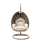 LeisureMod Beige Wicker Hanging Egg Swing Chair | Outdoor Porch Swings | Modishstore - 93