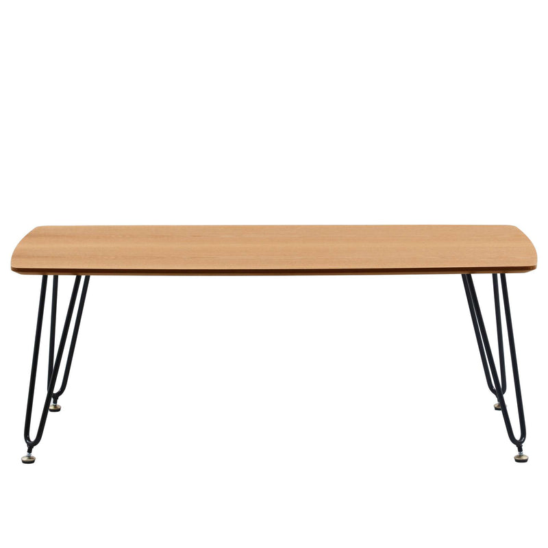 LeisureMod Elmwood Modern Wood Top Coffee Table With Iron Base | Coffee Tables | Modishstore - 12