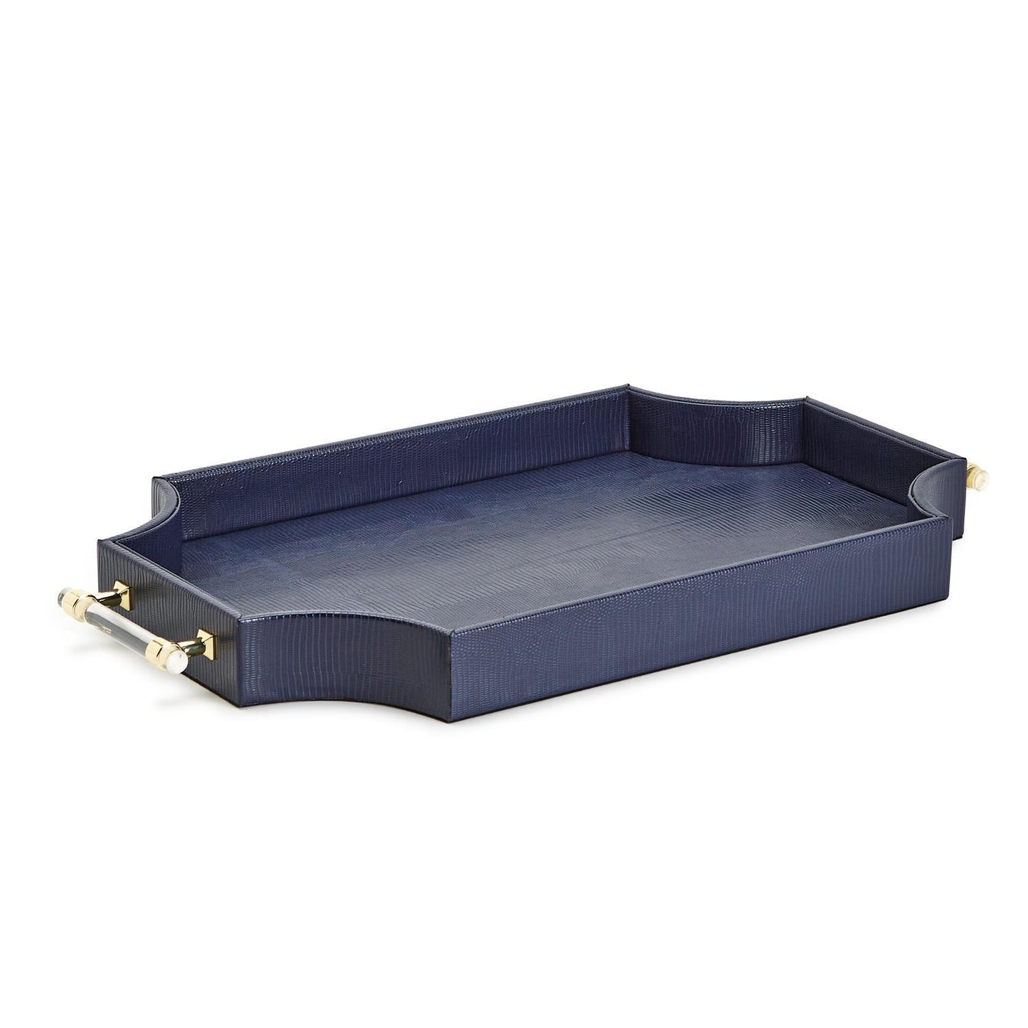 Regency Decorative Navy Rectangle Tray Set Of 3 By Tozai Home | Trays | Modishstore - 2