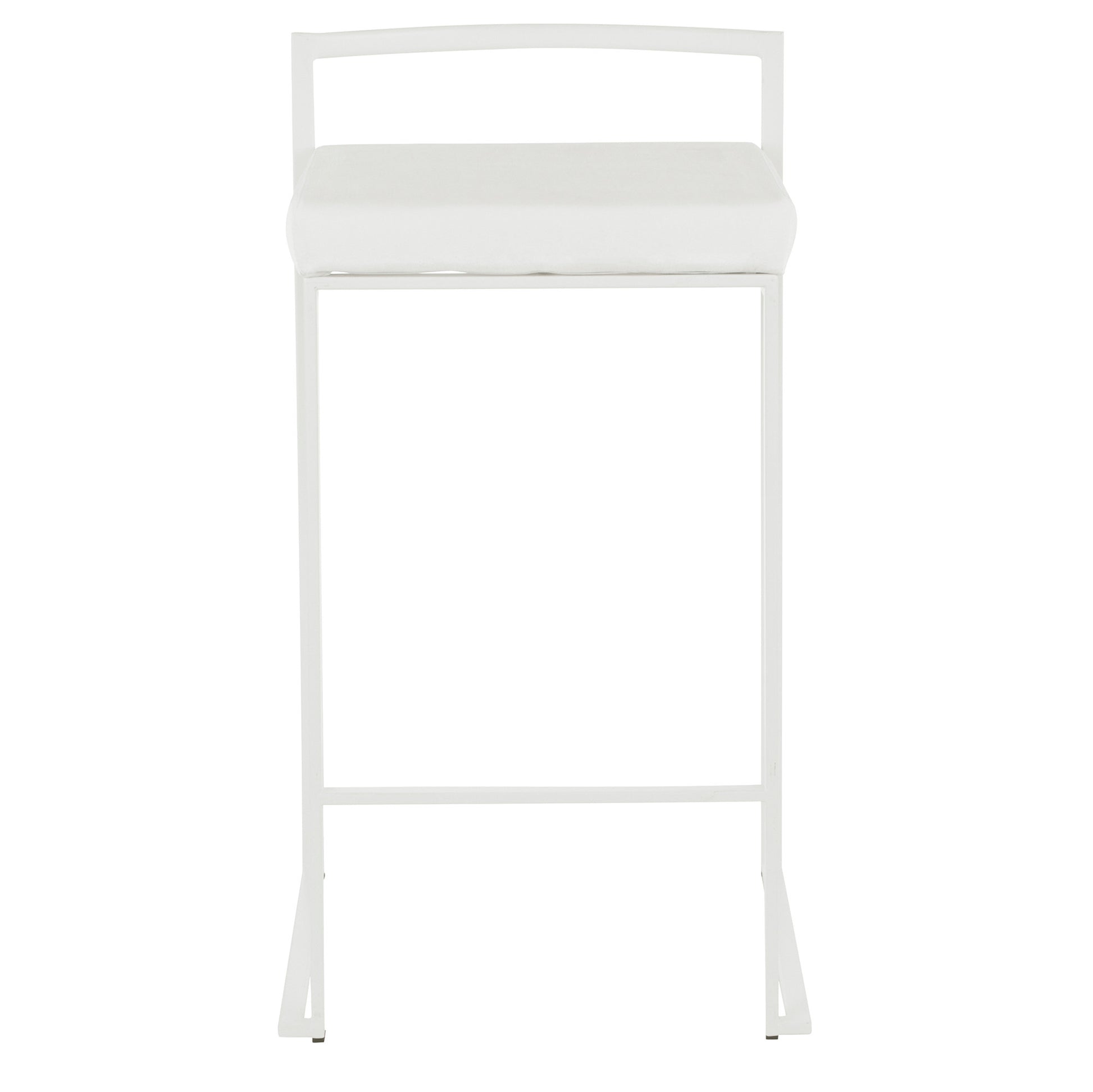 Fuji Stacker Counter Stool - Set of 2 By LumiSource - B26-FUJI W+VW2 | Counter Stools | Modishstore - 6