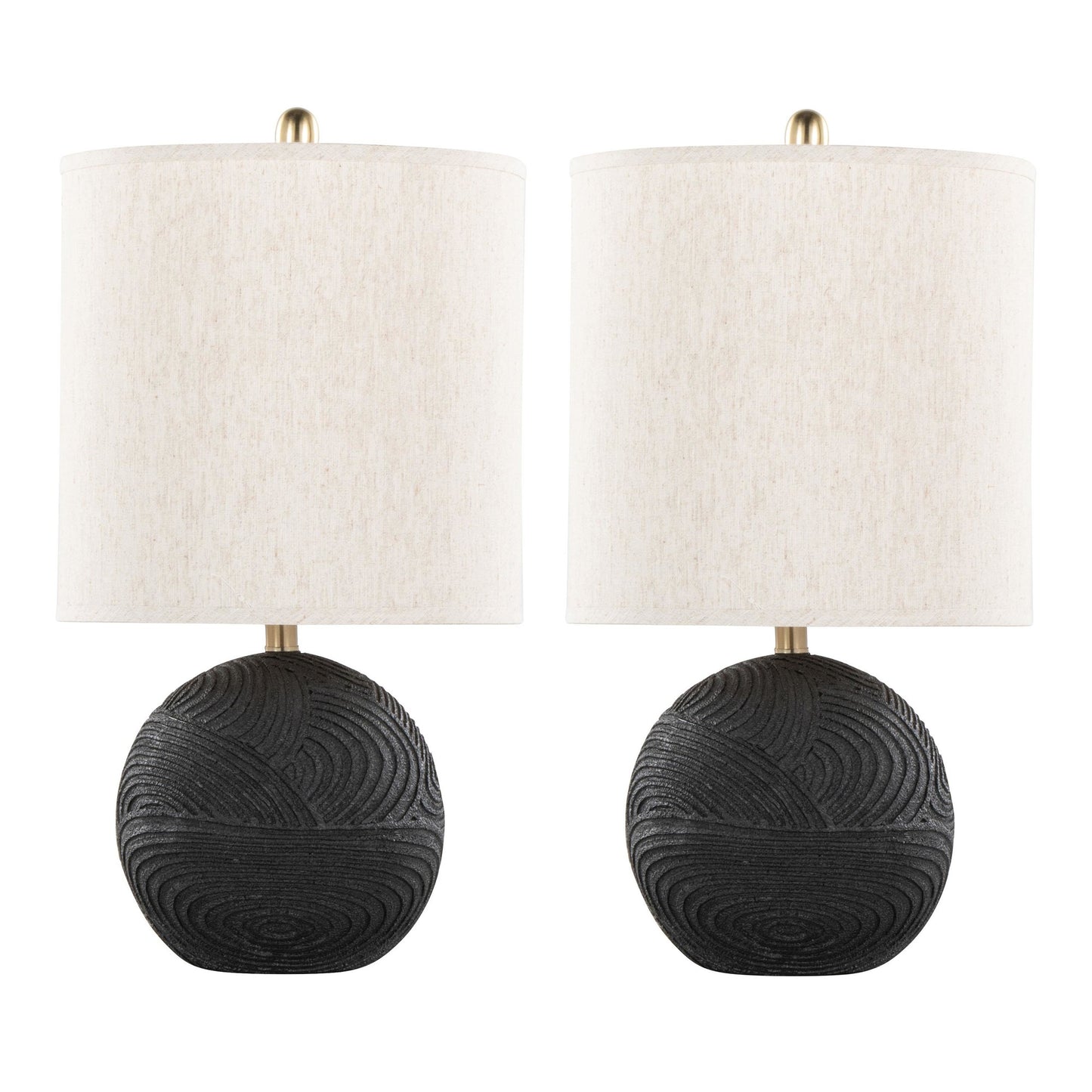 Kona 23" Polyresin Table Lamp - Set of 2 By LumiSource - GPT22-KONA BKNA2 | Table Lamps | Modishstore - 3