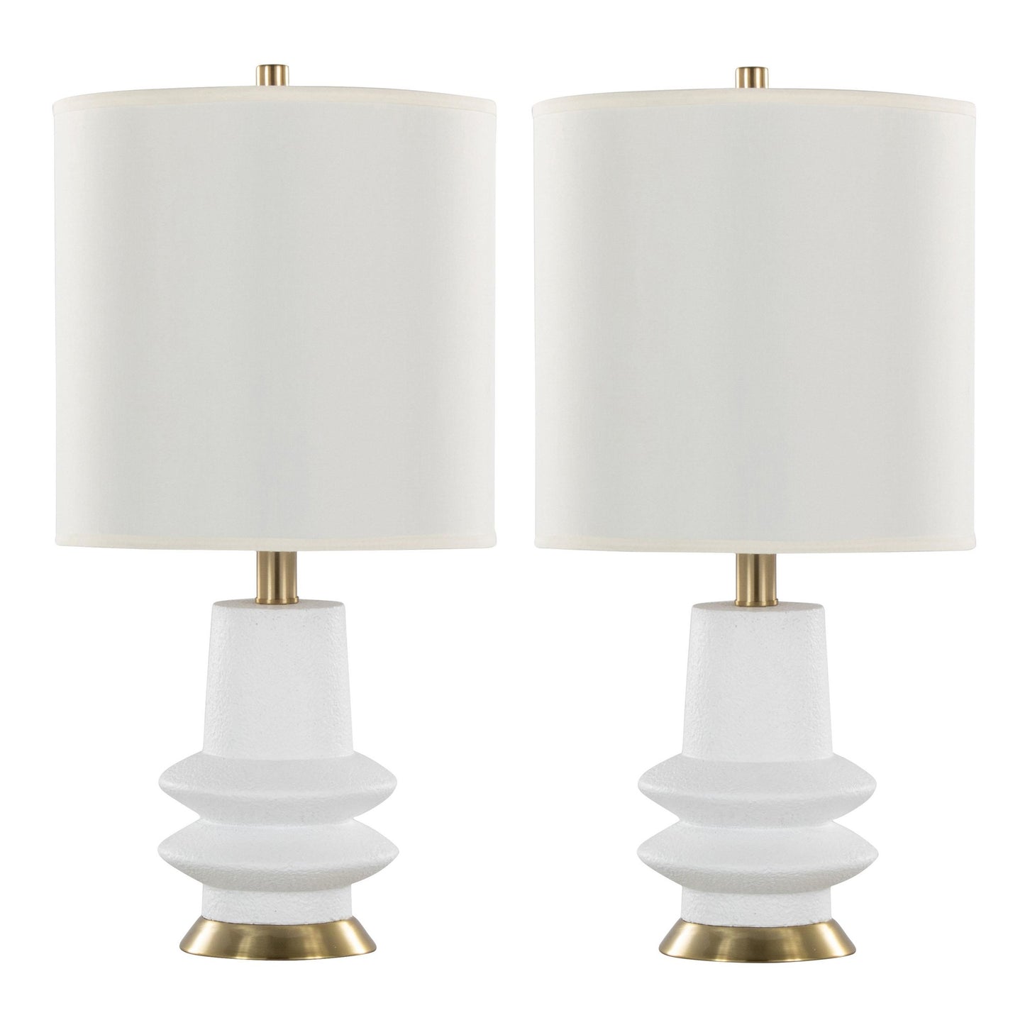 Lloyd 26" Polyresin Table Lamp  - Set of 2 By LumiSource - GPT26-LLOYD BKW2 | Table Lamps | Modishstore - 9