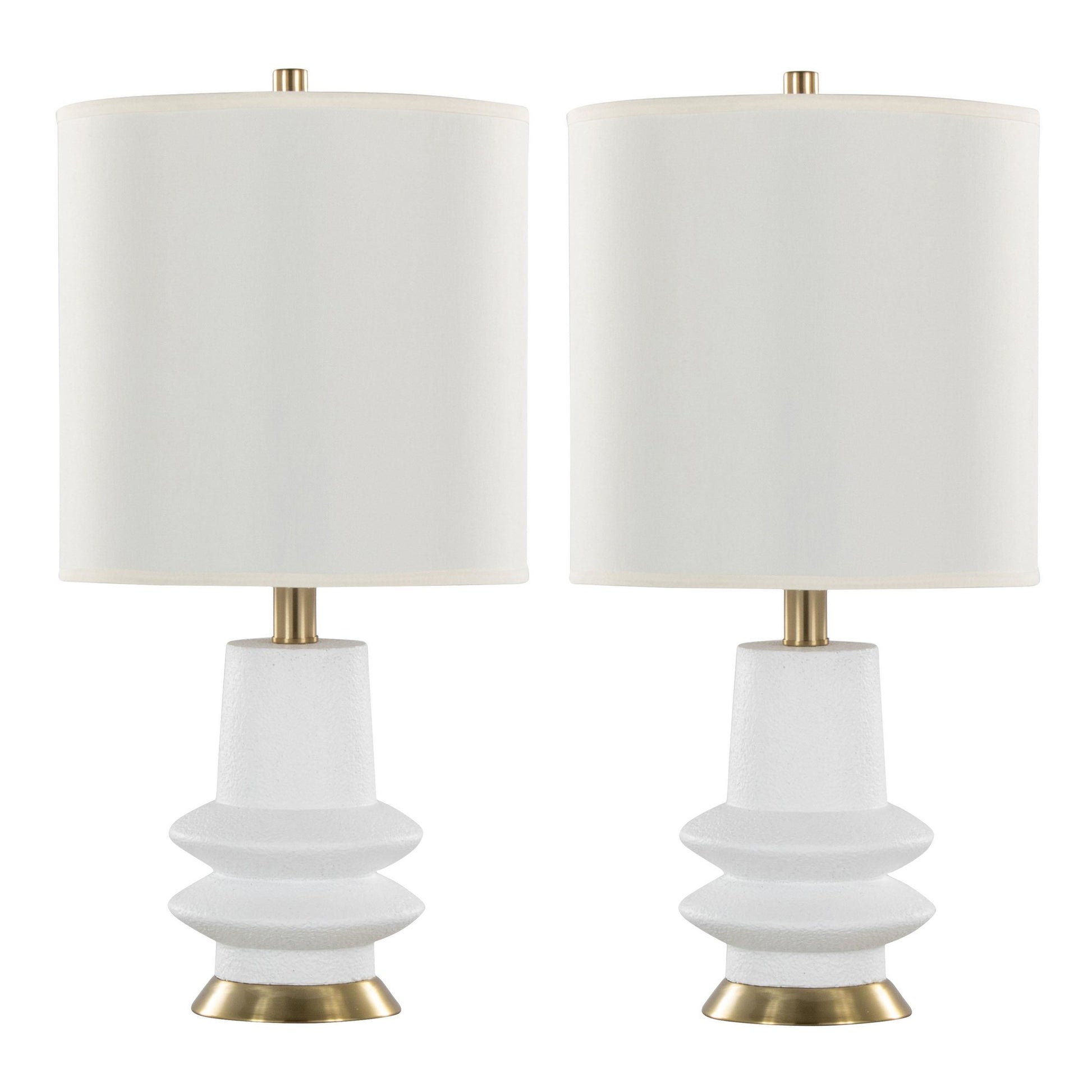 Lloyd 26" Polyresin Table Lamp  - Set of 2 By LumiSource - GPT26-LLOYD BKW2 | Table Lamps | Modishstore - 9