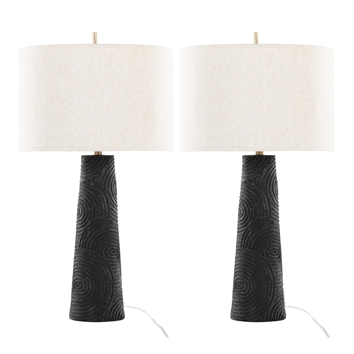 Kona 31" Polyresin Table Lamp - Set of 2 By LumiSource - GPT31-KONA BKNA2 | Table Lamps | Modishstore - 3