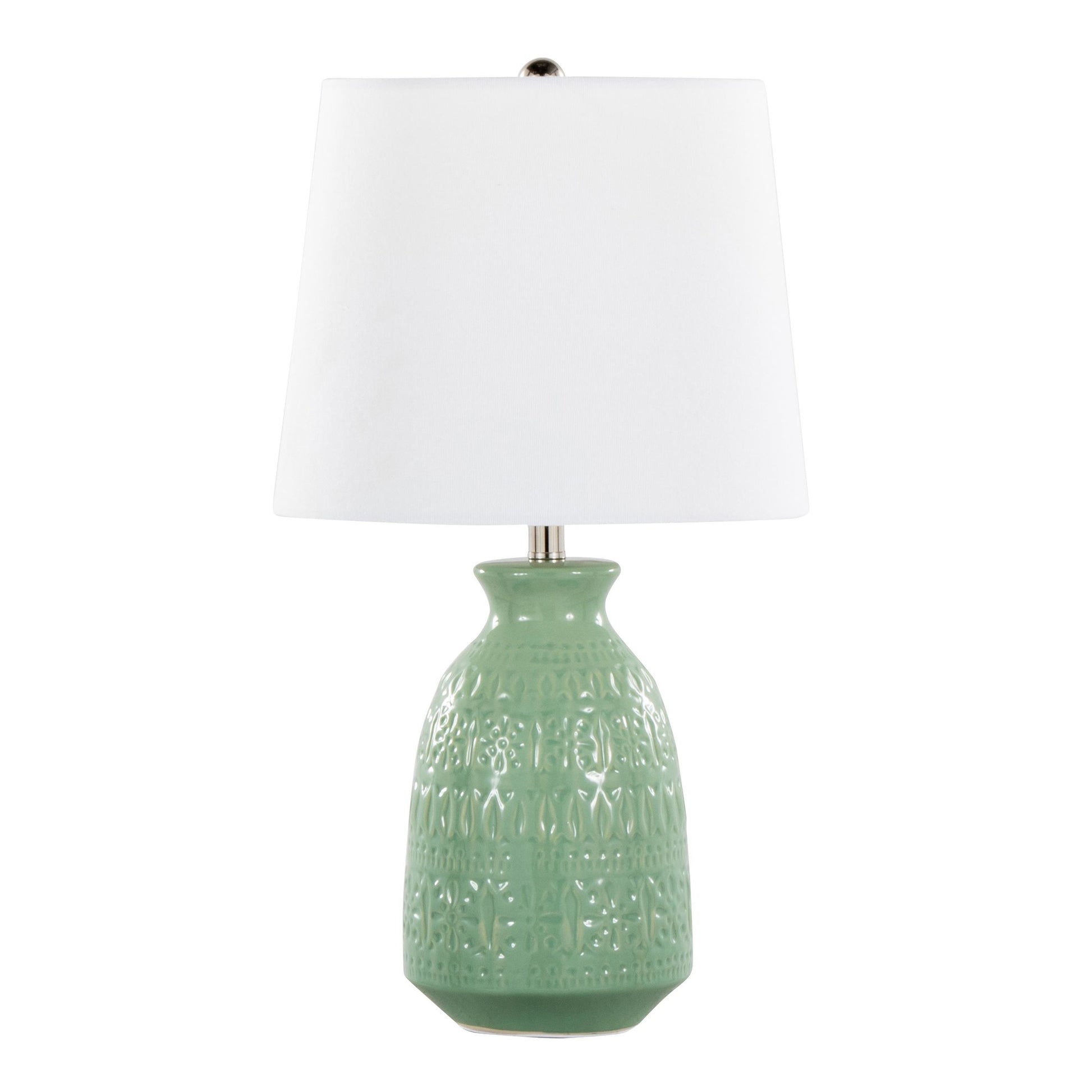 Claudia 20" Ceramic Accent Lamp - Set of 2 By LumiSource - GTE20-CLAUDIA GNPNIW2 | Table Lamps | Modishstore - 3