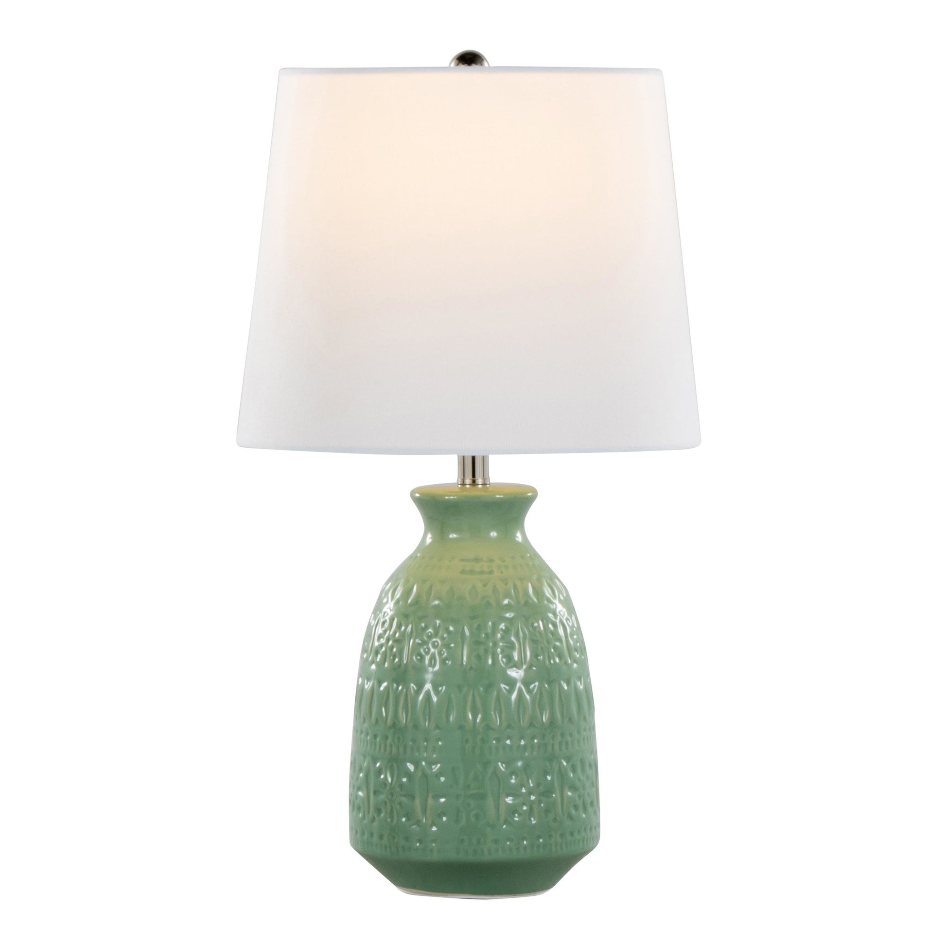 Claudia 20" Ceramic Accent Lamp - Set of 2 By LumiSource - GTE20-CLAUDIA GNPNIW2 | Table Lamps | Modishstore - 2