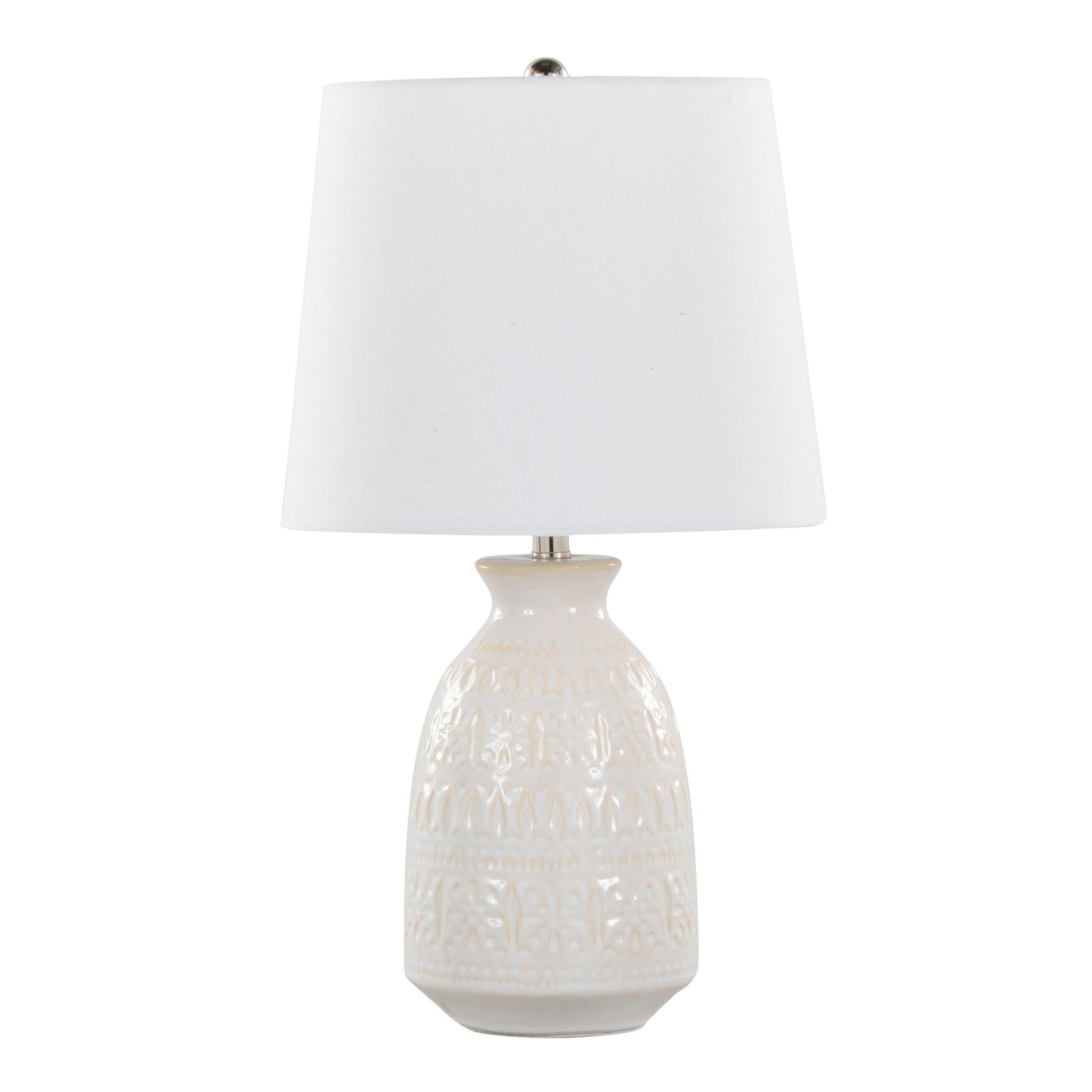 Claudia 20" Ceramic Accent Lamp - Set of 2 By LumiSource - GTE20-CLAUDIA GNPNIW2 | Table Lamps | Modishstore - 15