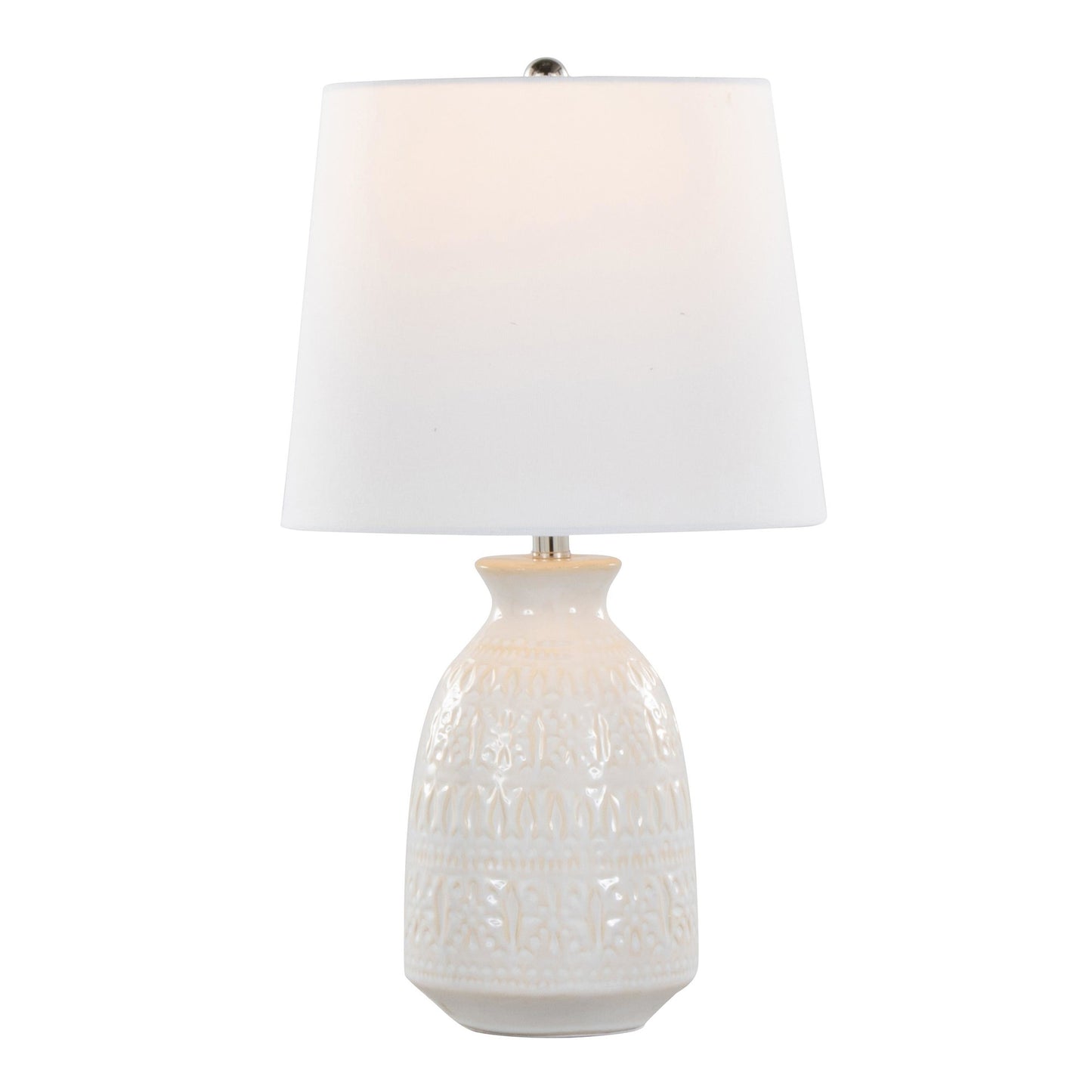 Claudia 20" Ceramic Accent Lamp - Set of 2 By LumiSource - GTE20-CLAUDIA GNPNIW2 | Table Lamps | Modishstore - 14