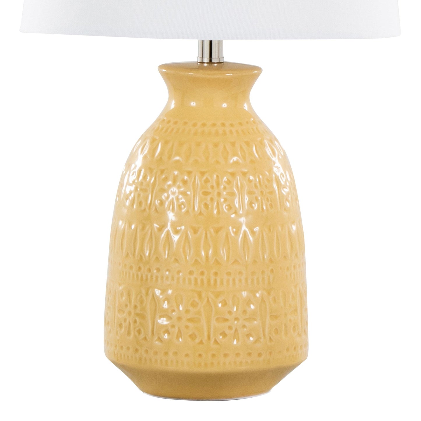 Claudia 20" Ceramic Accent Lamp - Set of 2 By LumiSource - GTE20-CLAUDIA GNPNIW2 | Table Lamps | Modishstore - 19