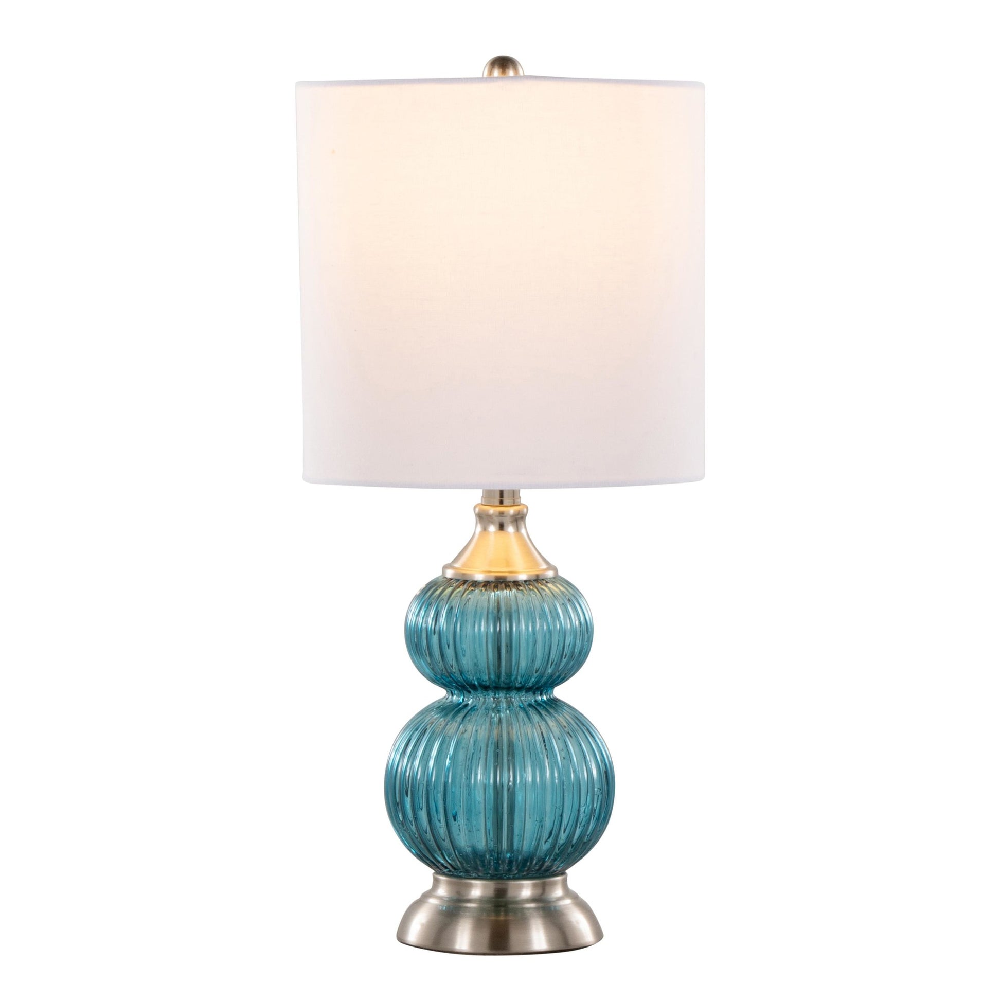 Belle 20" Glass Accent Lamp - Set of 2 By LumiSource - GTG21-BELLE BUBNIW2 | Table Lamps | Modishstore - 3