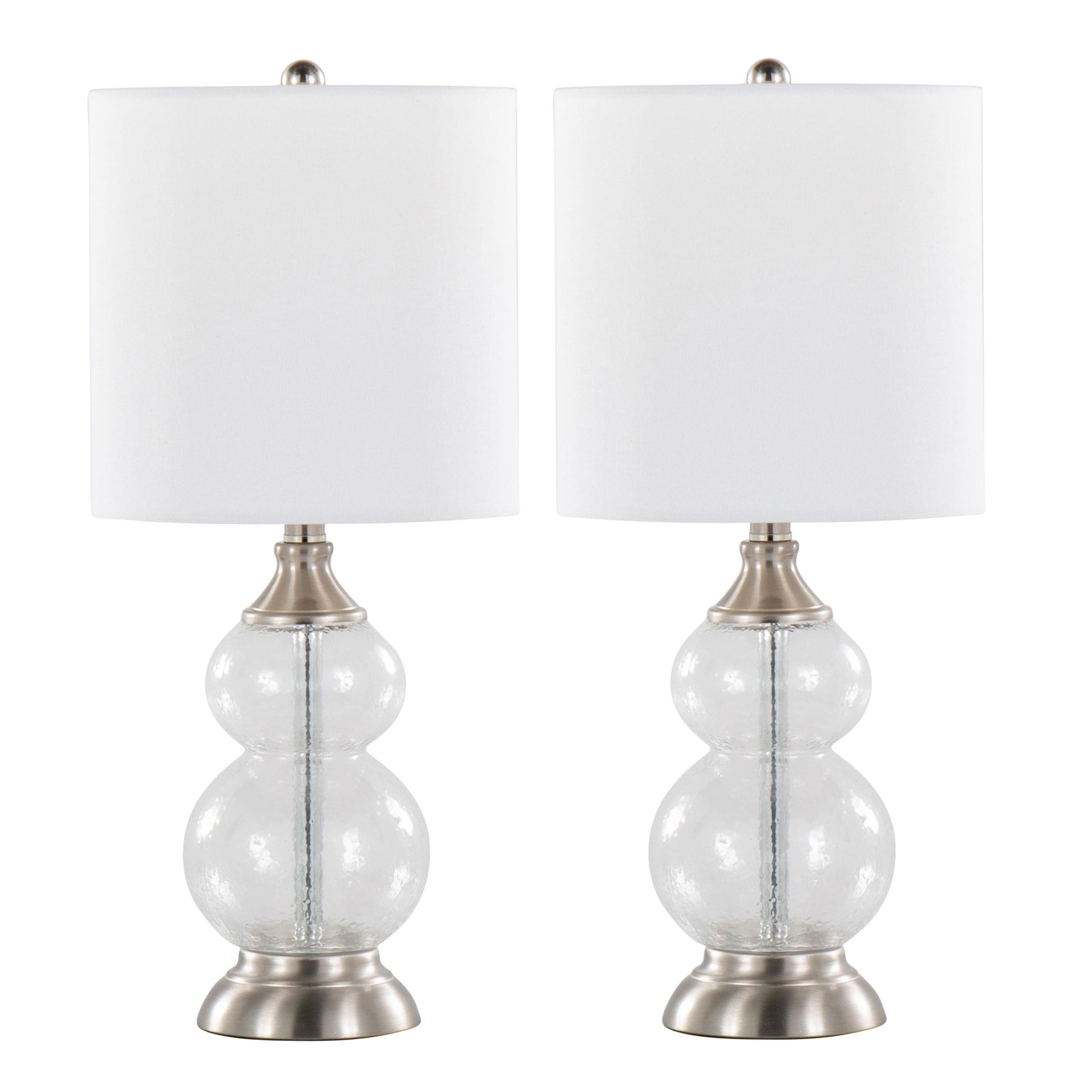 Belle 20" Glass Accent Lamp - Set of 2 By LumiSource - GTG21-BELLE BUBNIW2 | Table Lamps | Modishstore - 7