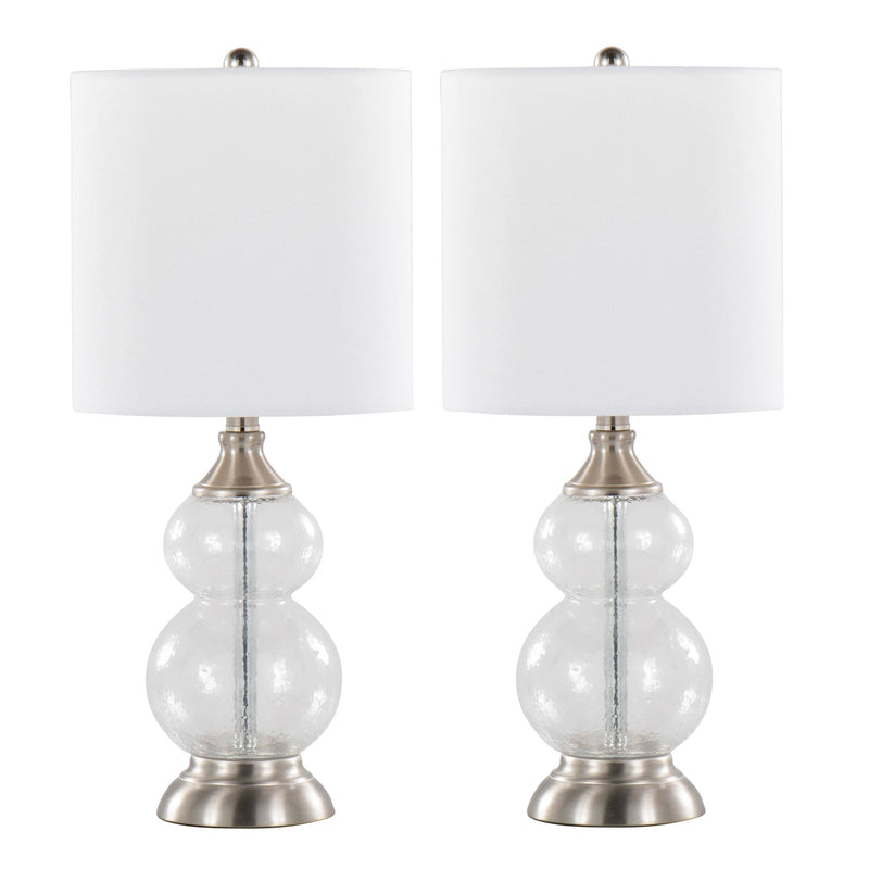 Belle 20" Glass Accent Lamp - Set of 2 By LumiSource - GTG21-BELLE BUBNIW2 | Table Lamps | Modishstore - 7