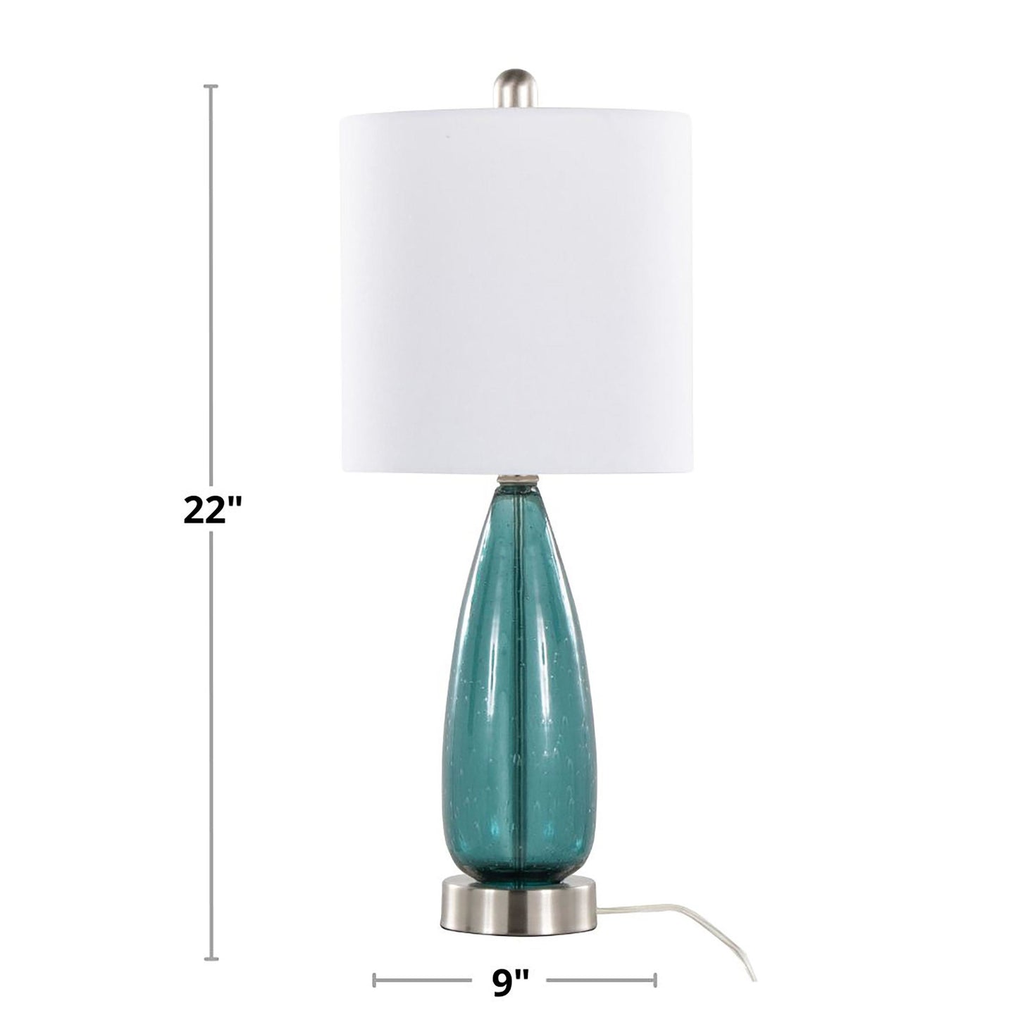 Bottega 22" Glass Accent Lamp - Set of 2 By LumiSource - GTG22-BTTGA BUBNIW2 | Table Lamps | Modishstore - 7