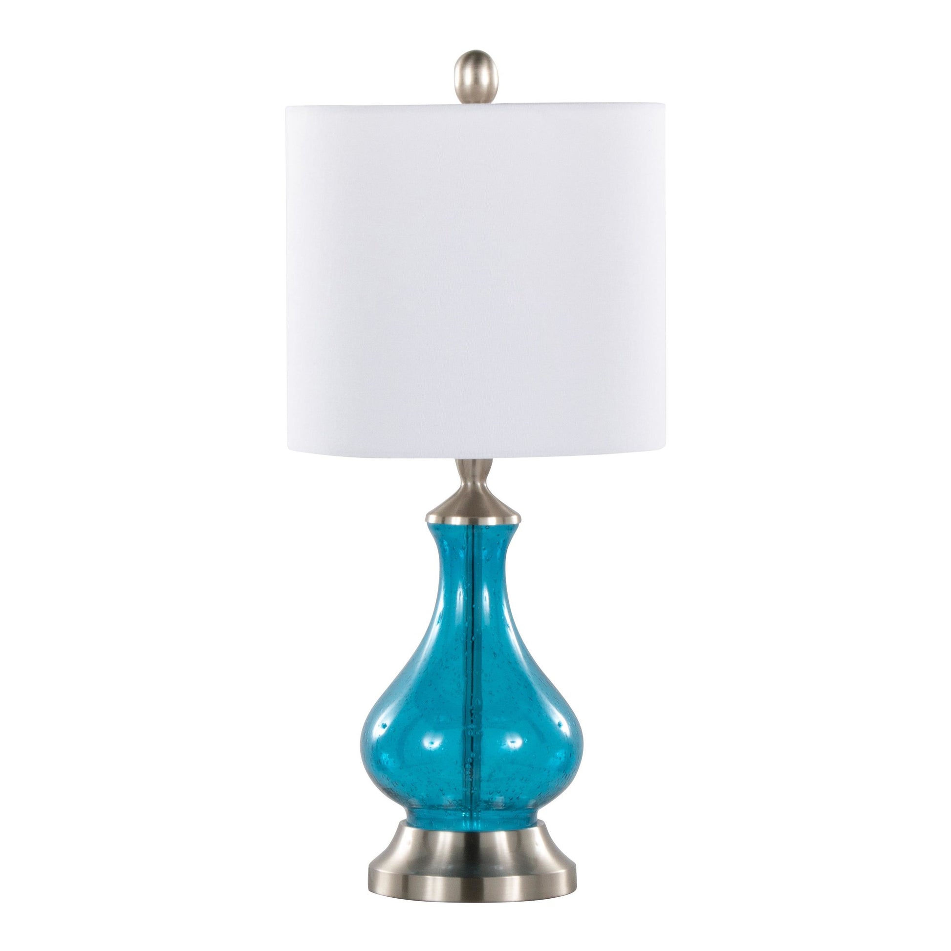 Jasmine 22" Glass Accent Lamp By LumiSource - GTG22-JASMN BUBNIW | Table Lamps | Modishstore - 4