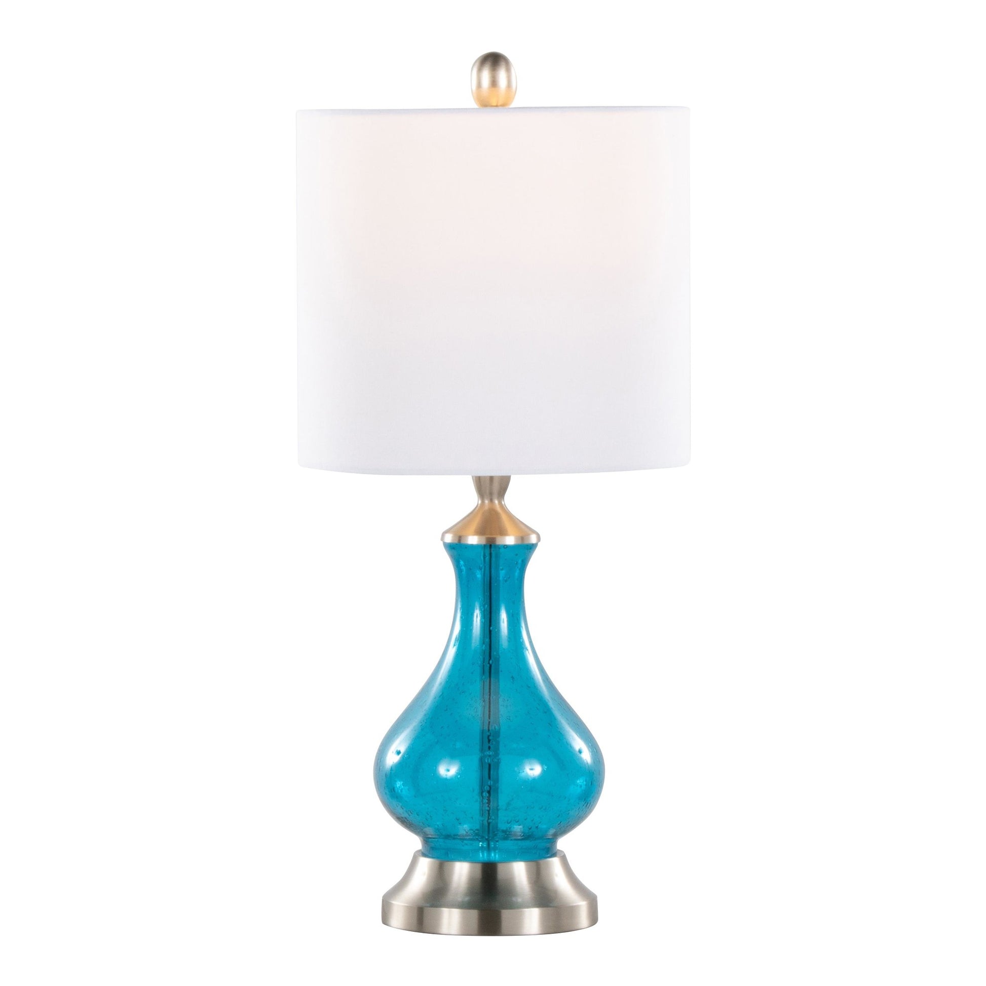 Jasmine 22" Glass Accent Lamp By LumiSource - GTG22-JASMN BUBNIW | Table Lamps | Modishstore - 3