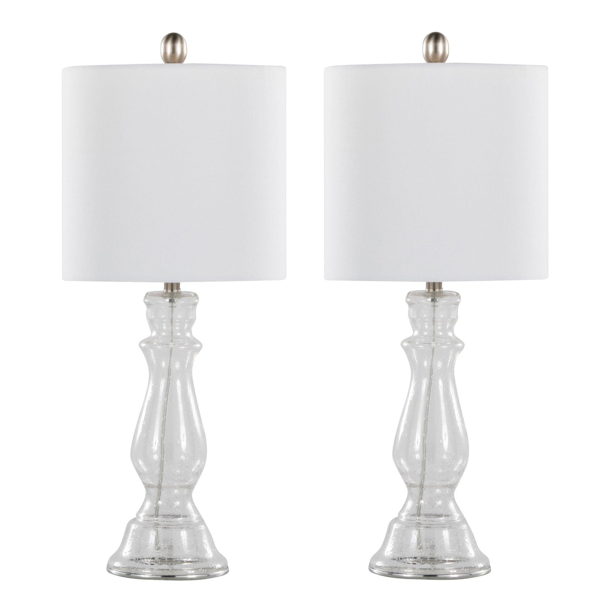 Bishop 24" Glass Table Lamp - Set of 2 By LumiSource - GTG25-BISHOP CLBNIW2 | Table Lamps | Modishstore - 3