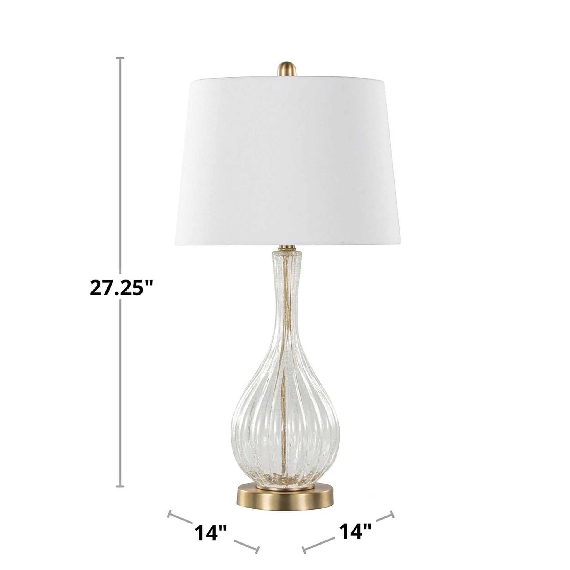 Jenny 27" Glass Table Lamp - Set of 2 By LumiSource - GTG27-JENNY BUBNIW2 | Table Lamps | Modishstore - 7