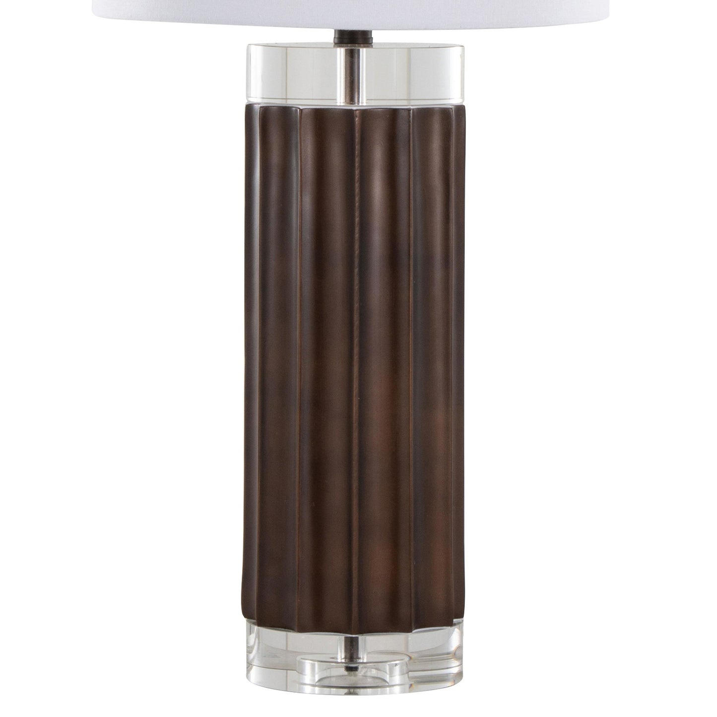 Cylinder Fluted 29.25" Polyresin Table Lamp - Set of 2 By LumiSource - GTP29-CYLFLT BNW2 | Table Lamps | Modishstore - 6