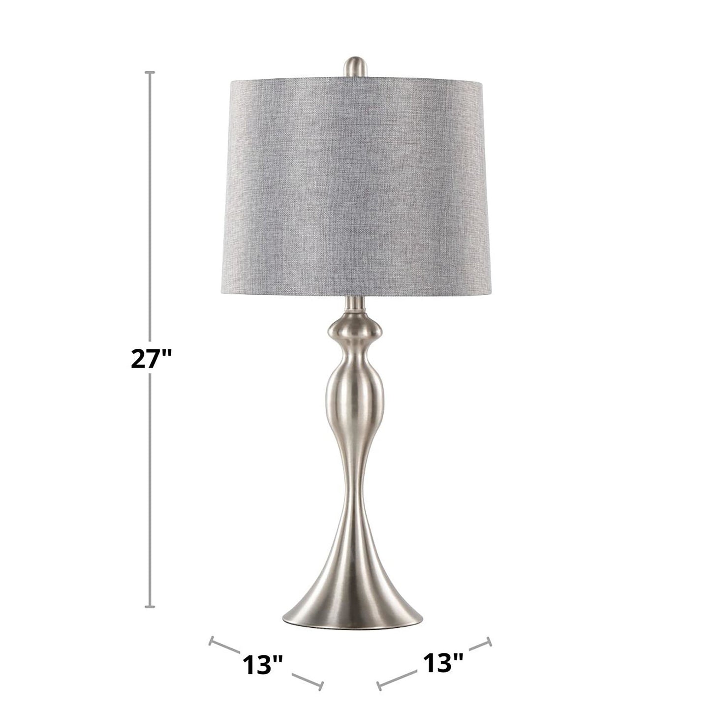 Ashland 27" Metal Table Lamp - Set of 2 By LumiSource - GTS27-ASHLND BNIGY2 | Table Lamps | Modishstore - 7