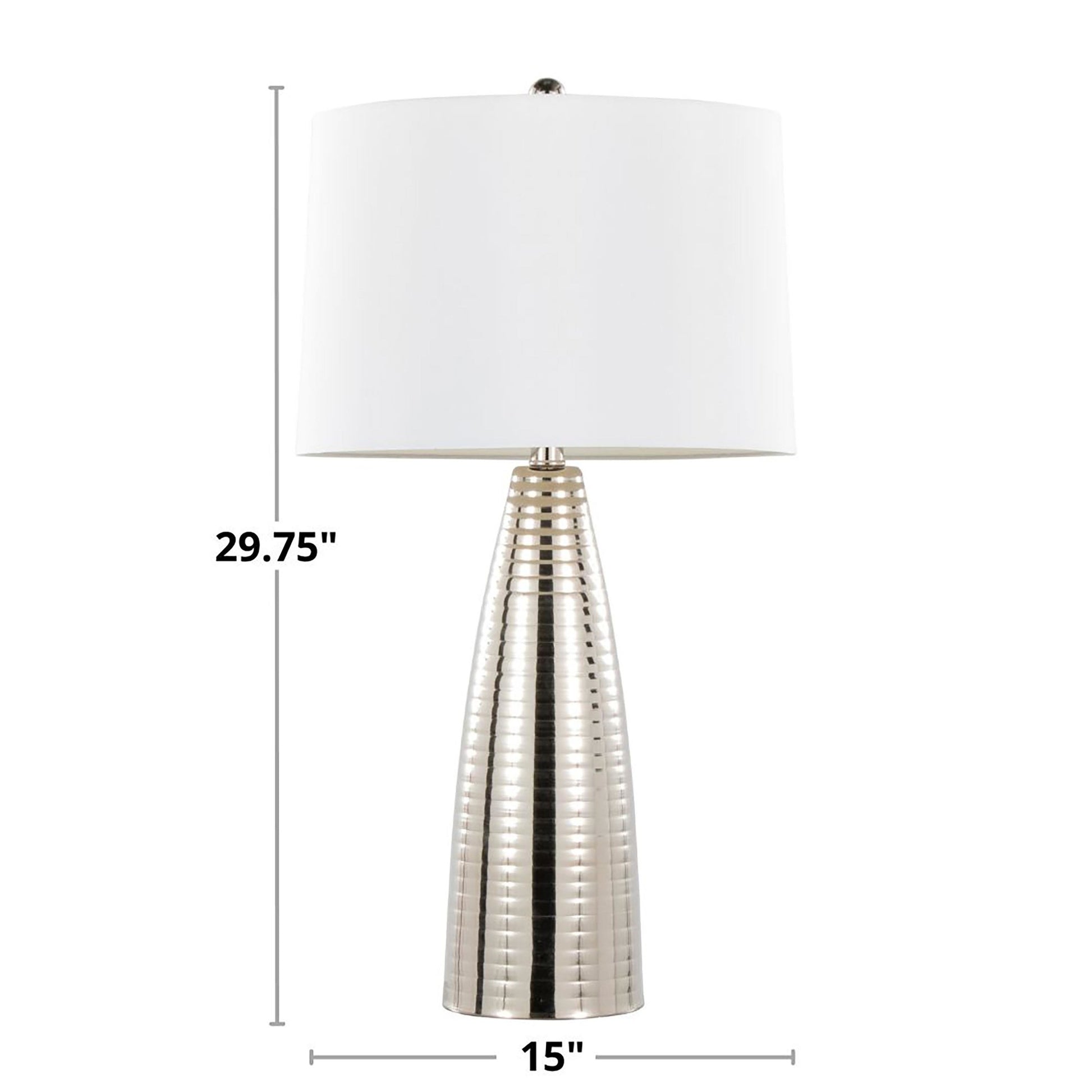 Maya 27" Metal Table Lamp - Set of 2 By LumiSource - GTS28-MAYA AUW2 | Table Lamps | Modishstore - 12