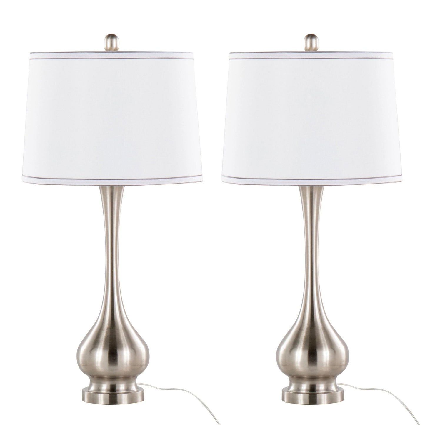 Cairo 28.75" Metal Table Lamp - Set of 2 By LumiSource - GTS29-CAIRO BNIW2 | Table Lamps | Modishstore - 3