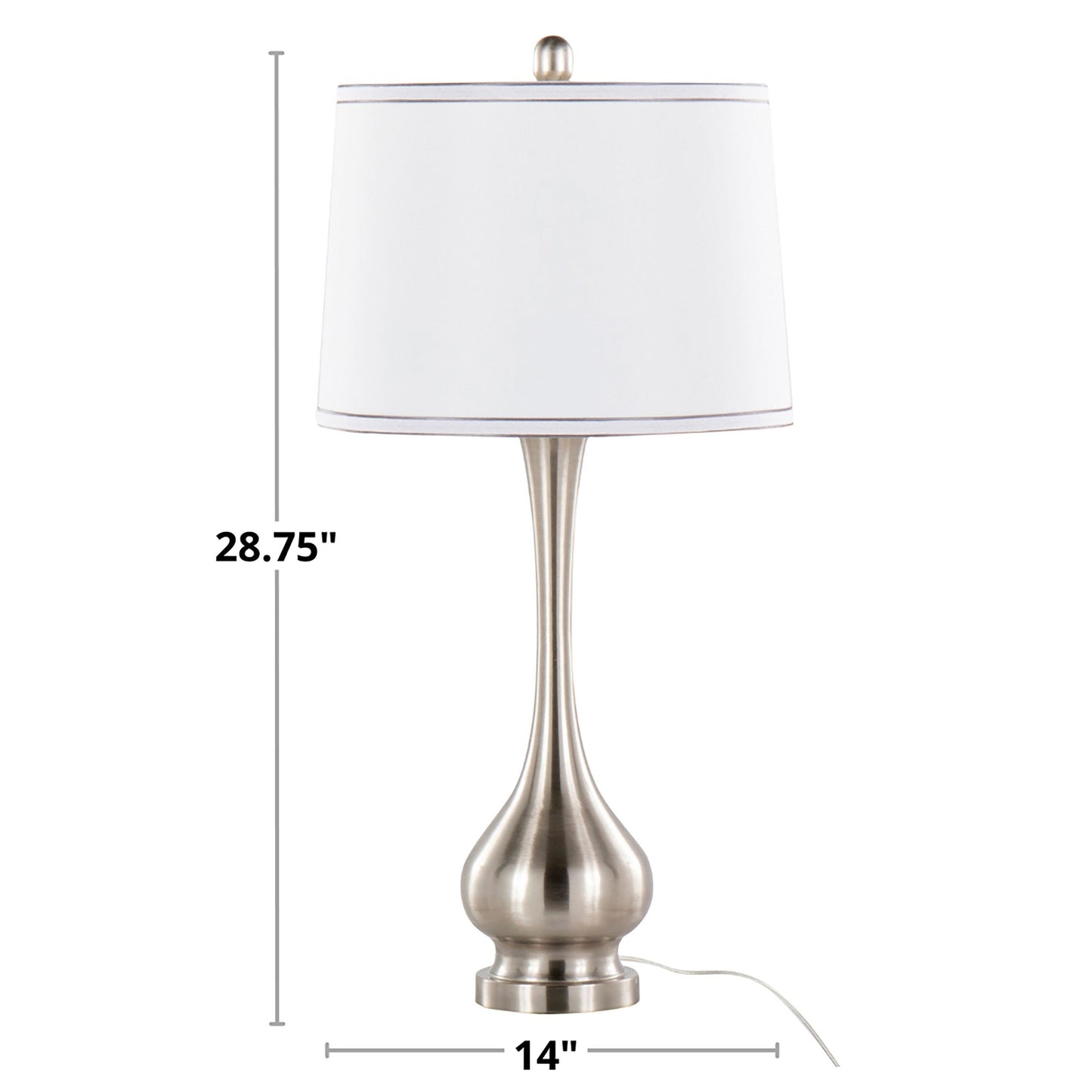 Cairo 28.75" Metal Table Lamp - Set of 2 By LumiSource - GTS29-CAIRO BNIW2 | Table Lamps | Modishstore - 7