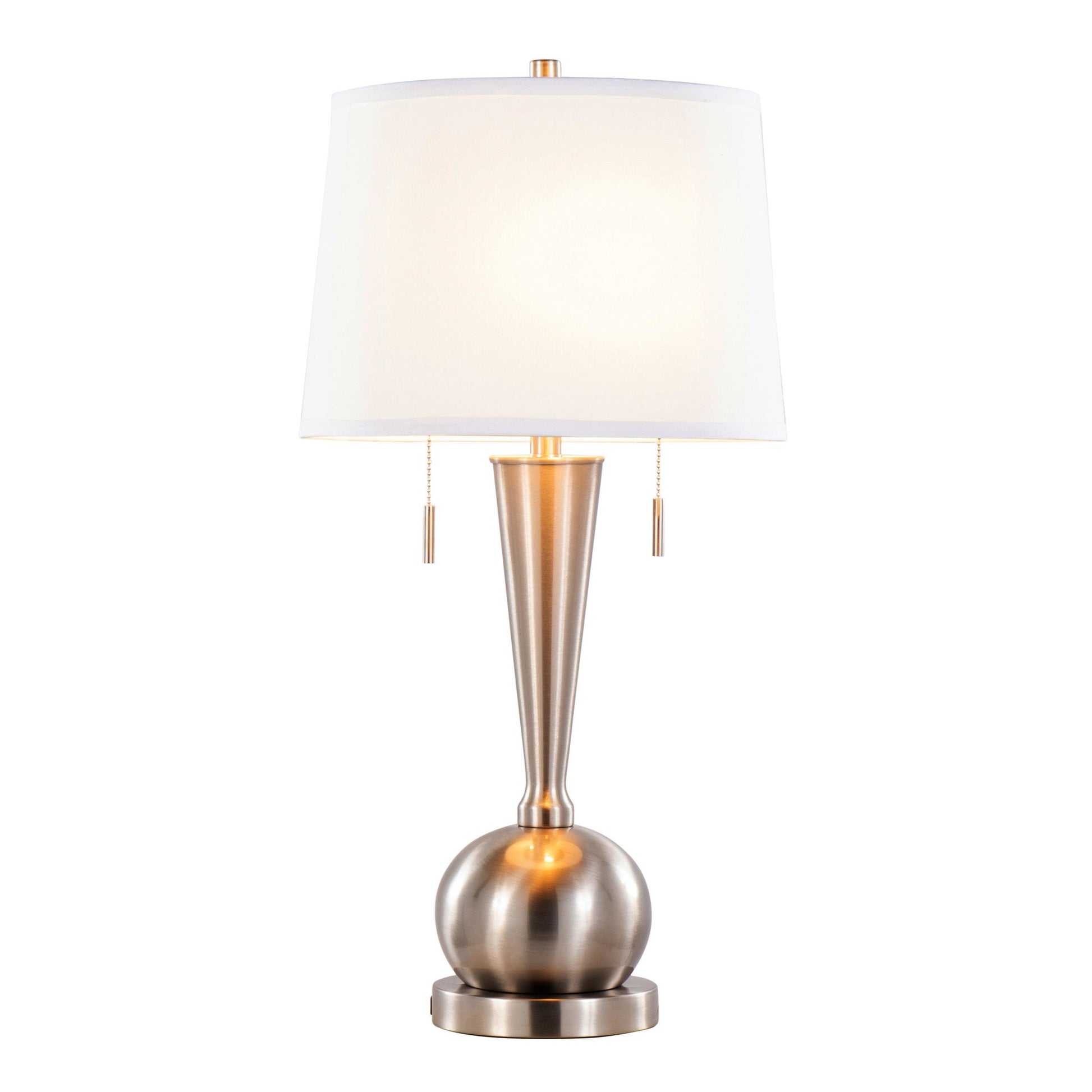 Jules 30.25" Metal Table Lamp with USB - Set of 2 By LumiSource - GTS30-JULES BNIW2 | Table Lamps | Modishstore - 4