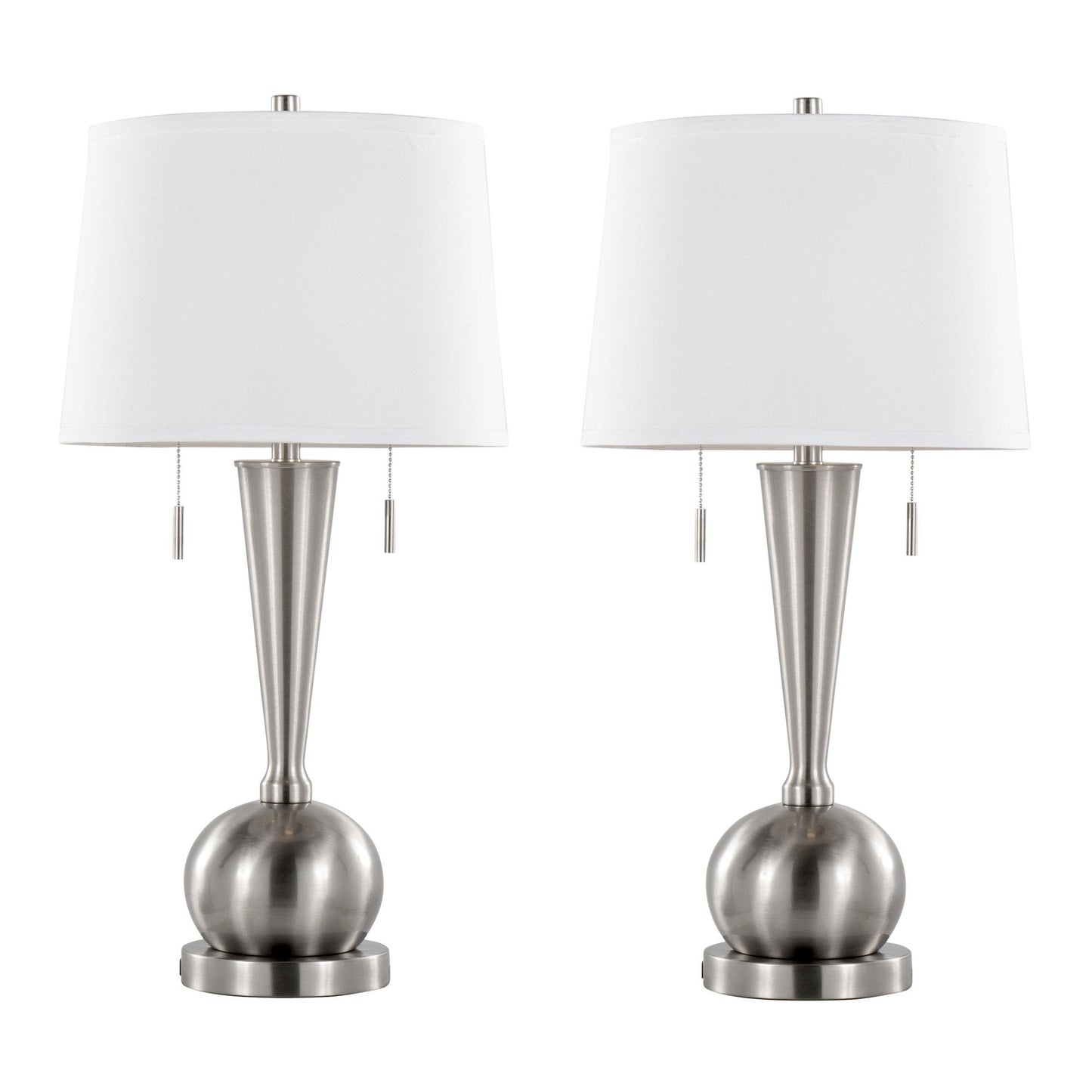 Jules 30.25" Metal Table Lamp with USB - Set of 2 By LumiSource - GTS30-JULES BNIW2 | Table Lamps | Modishstore - 3