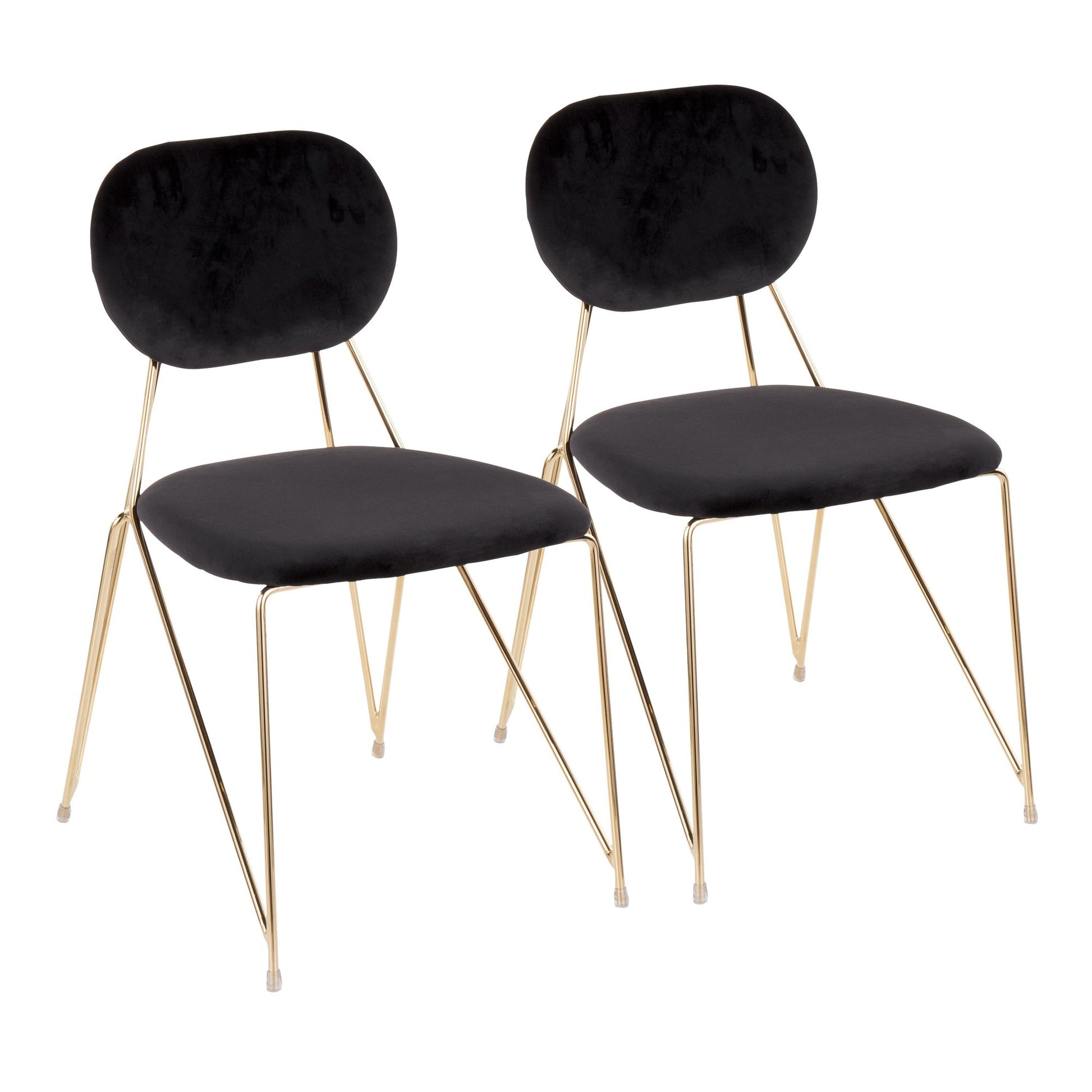 Gwen Chair - Set of 2 By LumiSource - CH-GWEN AU+BK2 | Dining Chairs | Modishstore - 5