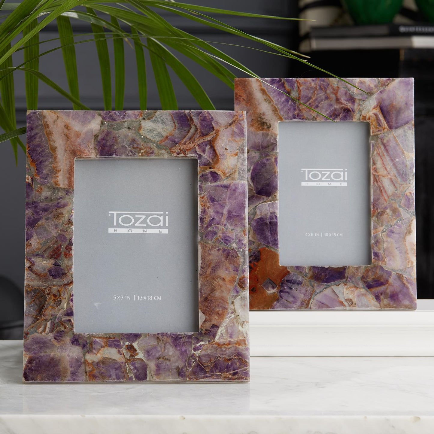 Amethyst Photo Frame Incl 2 Sizes Set Of 4 By Tozai Home | Frames | Modishstore - 1