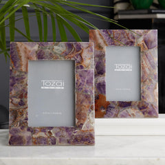 Amethyst Photo Frame Incl 2 Sizes Set Of 4 By Tozai Home