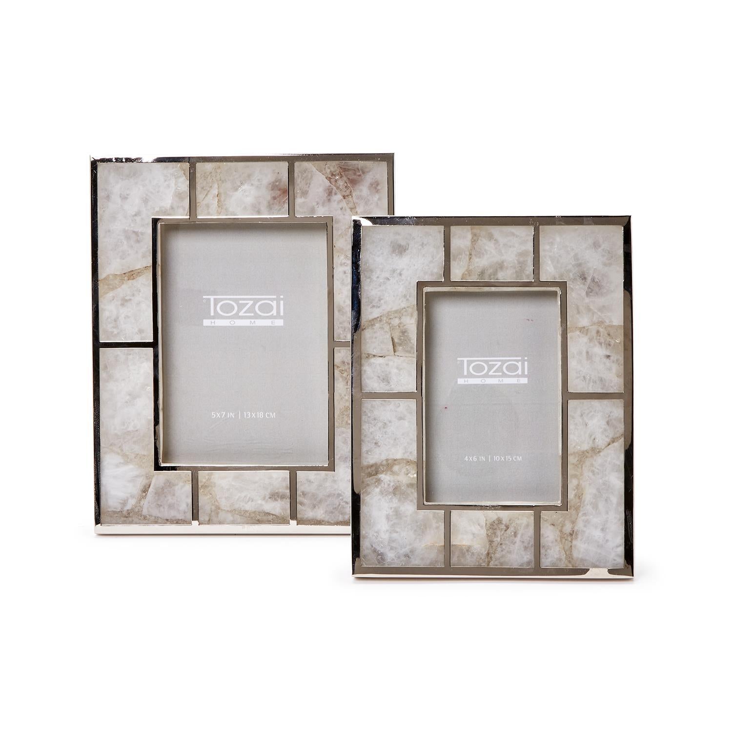 White Quartz Photo Frames Set Of 4 By Tozai Home | Frames | Modishstore - 4