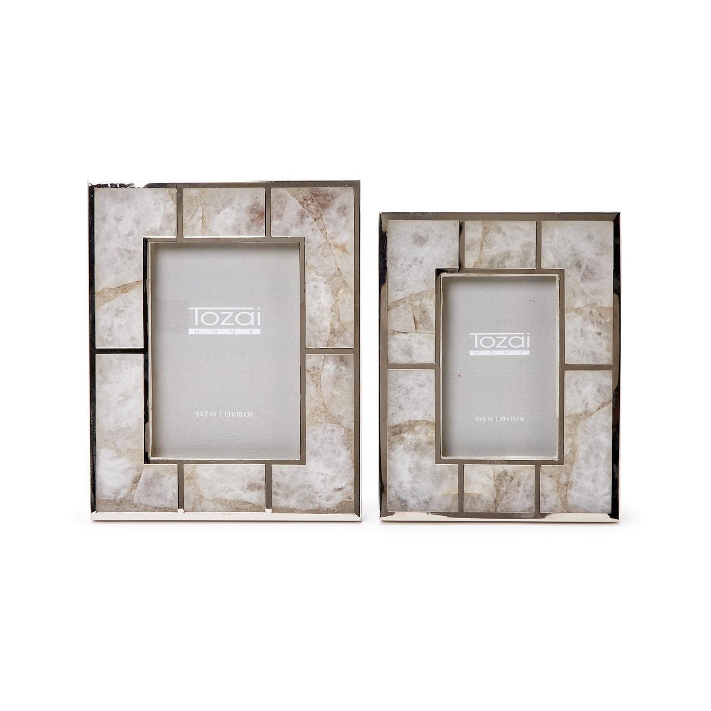 White Quartz Photo Frames Set Of 4 By Tozai Home | Frames | Modishstore - 1