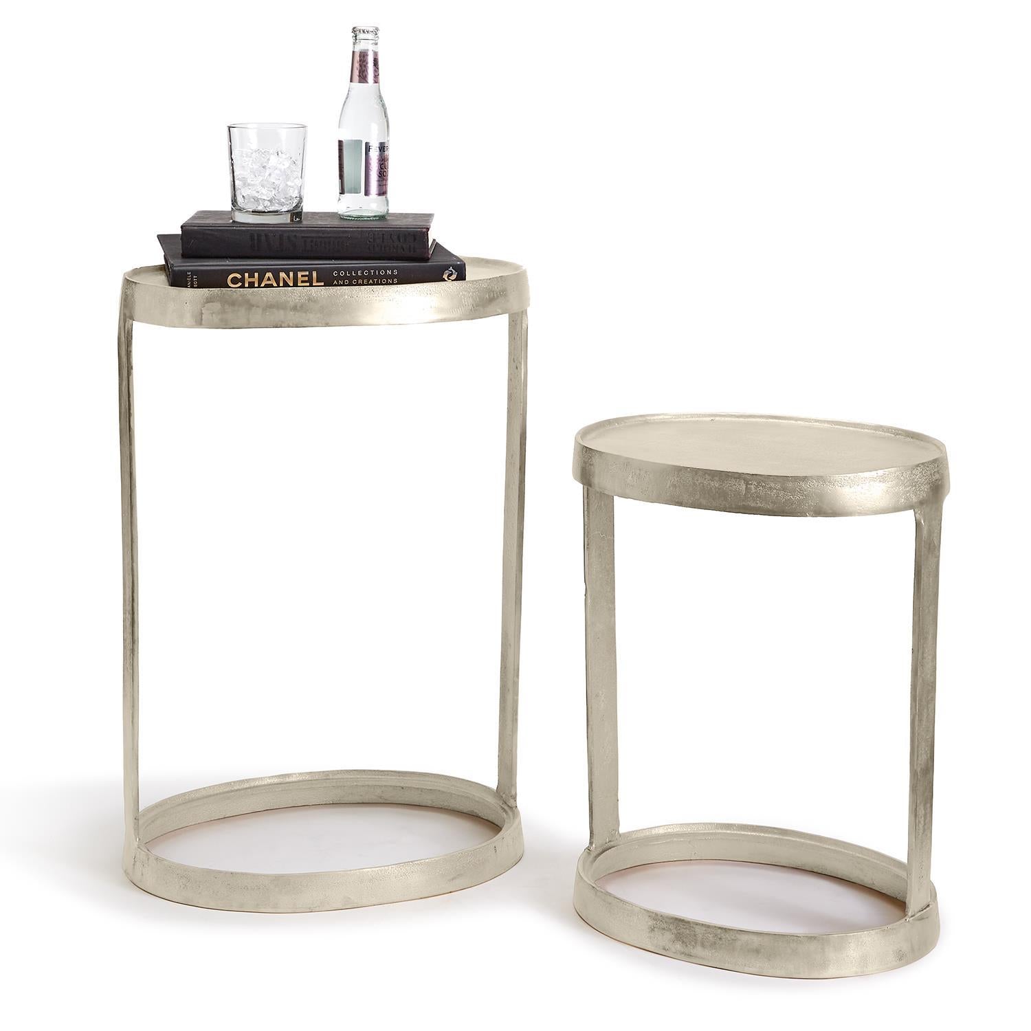 Industrial Round Accent Table Set Of 2 By Tozai Home | Accent Tables | Modishstore - 1